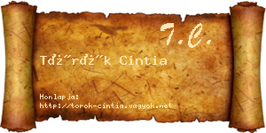 Török Cintia névjegykártya